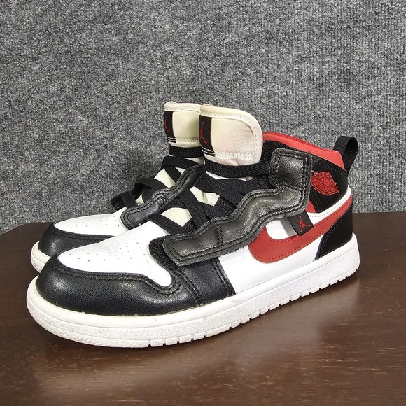 Nike Other - Nike Air Jordan 1 Mid AR6351-122 Red Black White Leather Sneaker Toddler Size 2Y